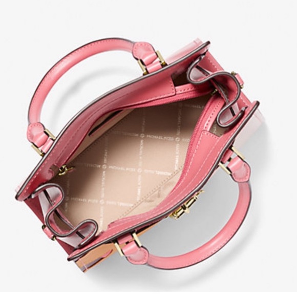 MICHAEL KORS Hamilton Small Two-Tone Satchel
COLOR LIGHT BERRY SHERBET MULTI
NWT - Picture 3 of 16